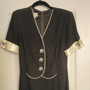 Vintage Morton Myles Black Cocktail Dress, 10